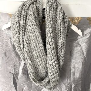 Banana Republic Gray and Silver Sparkle Infinity Scarf
